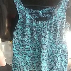 Snakeskin print tank top